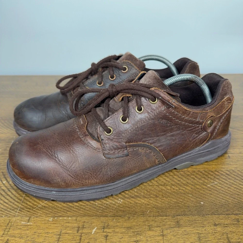 Merrell Shoes Mens 10.5 Brown Shetland Leather Oxford Hiking Casual Walking Y2K